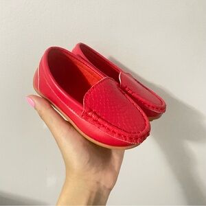 Kids Red Slip-On Loafers - Comfortable Casual Shoes (size 6.5 male toddler)
